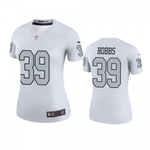 Las Vegas Raiders Nate Hobbs White Color Rush Lege...