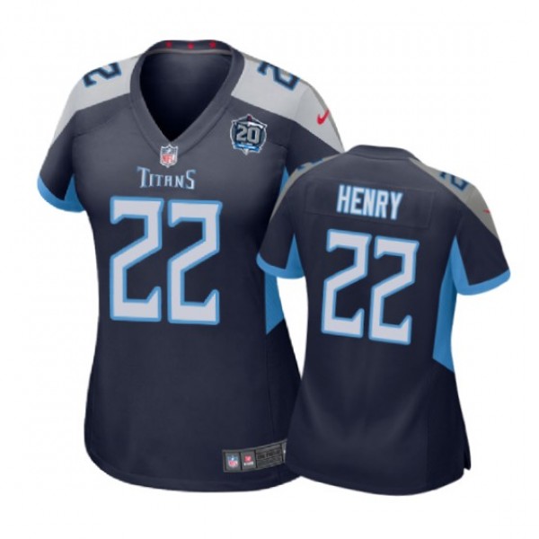 Tennessee Titans Derrick Henry Navy Nike 20th Anni...