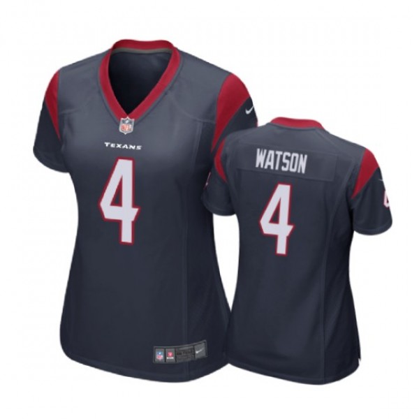 Houston Texans Deshaun Watson Navy Nike Game Jerse...