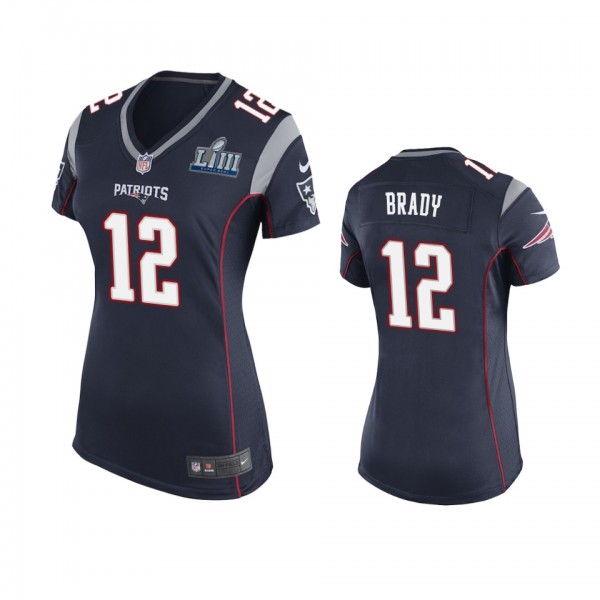 New England Patriots Tom Brady Navy Nike Super Bow...