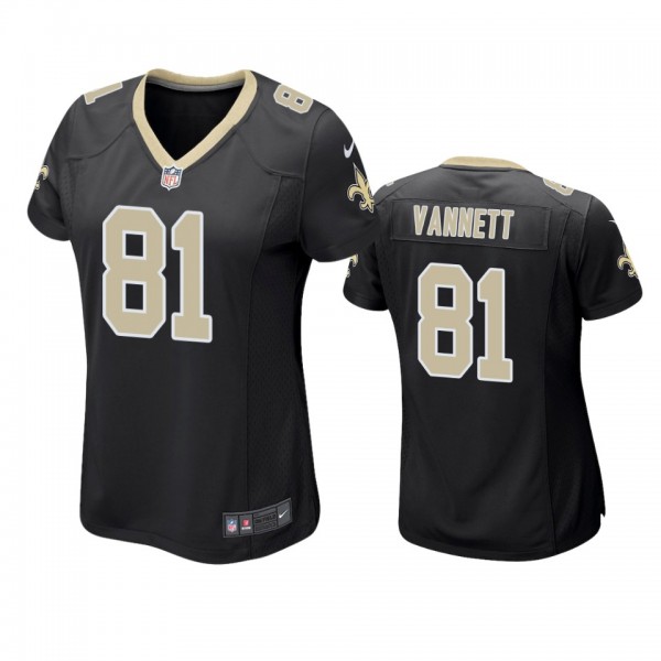 Women's New Orleans Saints Nick Vannett Black Game...