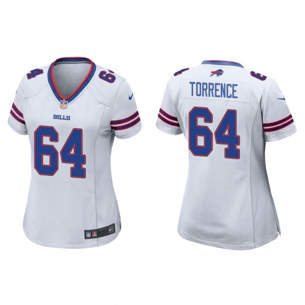 Women's Buffalo Bills O'Cyrus Torrence White 2023 NFL Draft Game Jersey