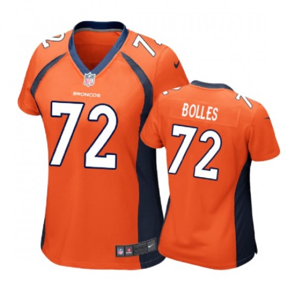 Denver Broncos Garett Bolles Orange Nike Game Jersey - Women