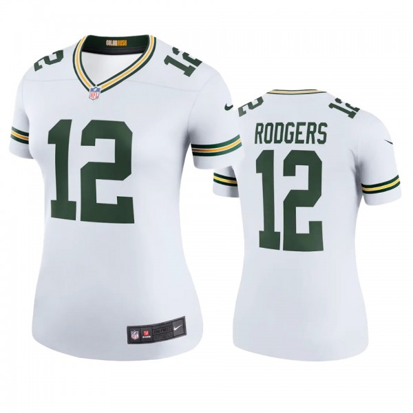 Green Bay Packers Aaron Rodgers White Color Rush L...