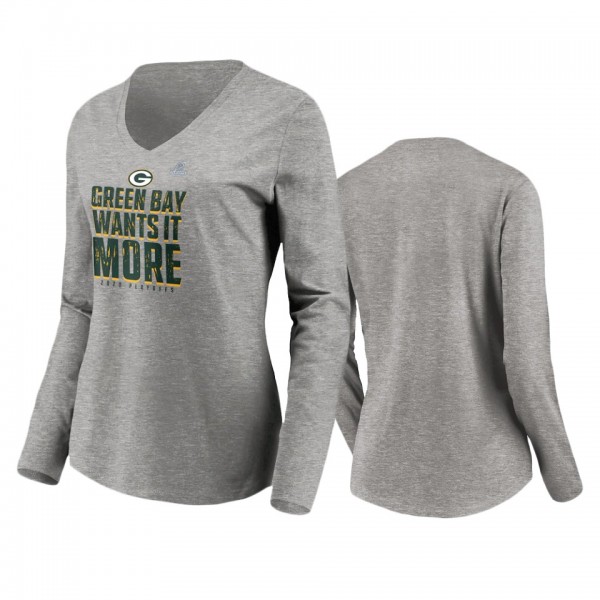 Women's Green Bay Packers Heather Gray 2020 NFL Pl...