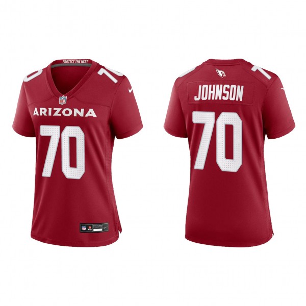 Women's Arizona Cardinals Paris Johnson Cardinal 2023 NFL Draft Game Jersey