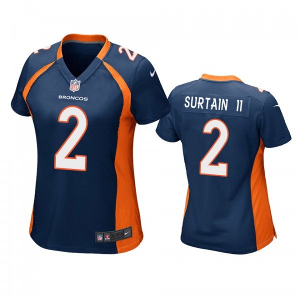 Women's Denver Broncos Patrick Surtain II Navy Gam...