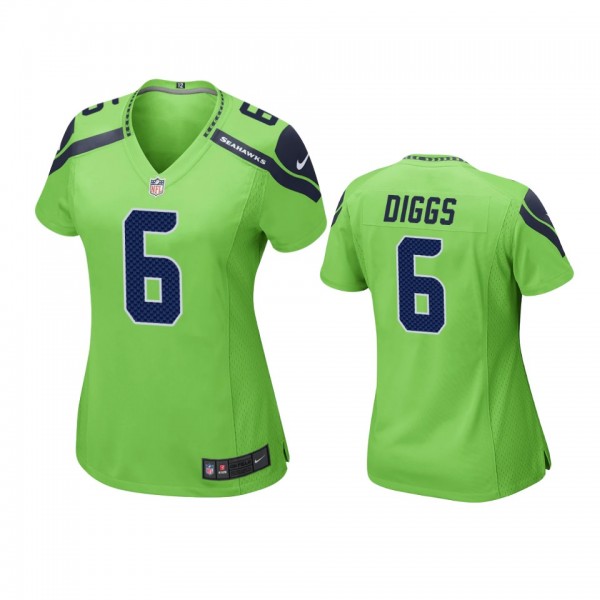 Women's Seattle Seahawks Quandre Diggs Neon Green ...