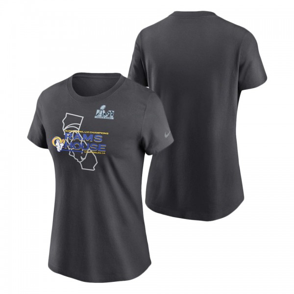 Women's Los Angeles Rams Nike Anthracite Super Bow...