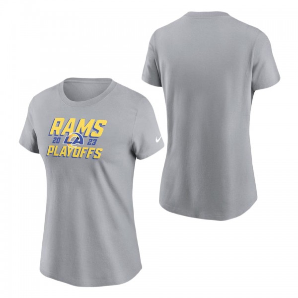 Women's Los Angeles Rams Gray 2023 NFL Playoffs Ic...