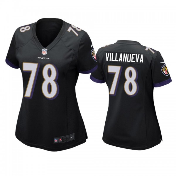 Women's Baltimore Ravens Alejandro Villanueva Black Game Jersey