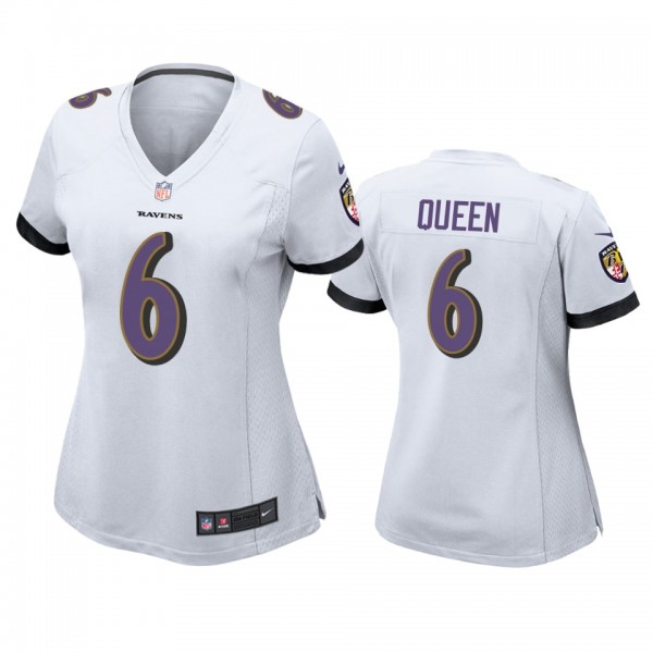 Women's Baltimore Ravens Patrick Queen White Game ...