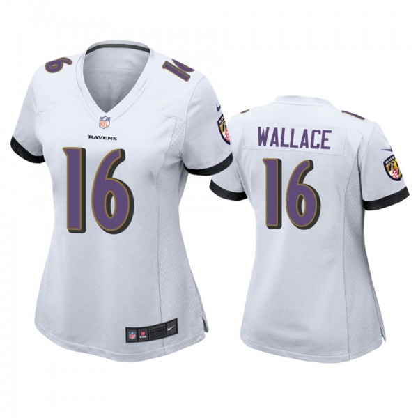 Women's Baltimore Ravens Tylan Wallace White Game Jersey