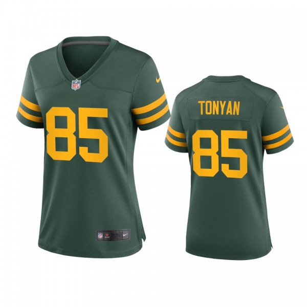 Women's Green Bay Packers Robert Tonyan Green Alte...