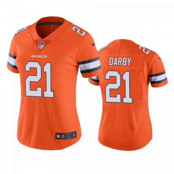 Women's Denver Broncos Ronald Darby Orange Color Rush Limited Jersey