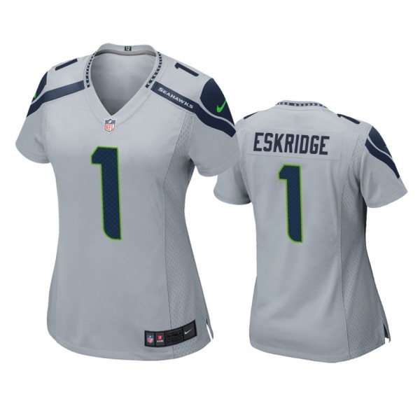 Women's Seattle Seahawks D'Wayne Eskridge Gray Gam...