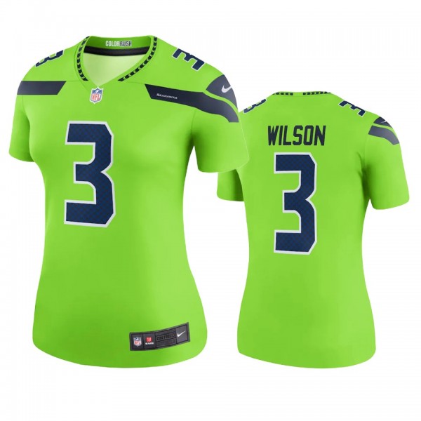 Seattle Seahawks Russell Wilson Neon Green Color R...