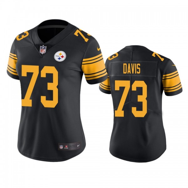 Women's Pittsburgh Steelers Carlos Davis Black Col...