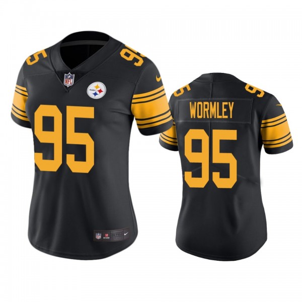 Women's Pittsburgh Steelers Chris Wormley Black Color Rush Limited Jersey