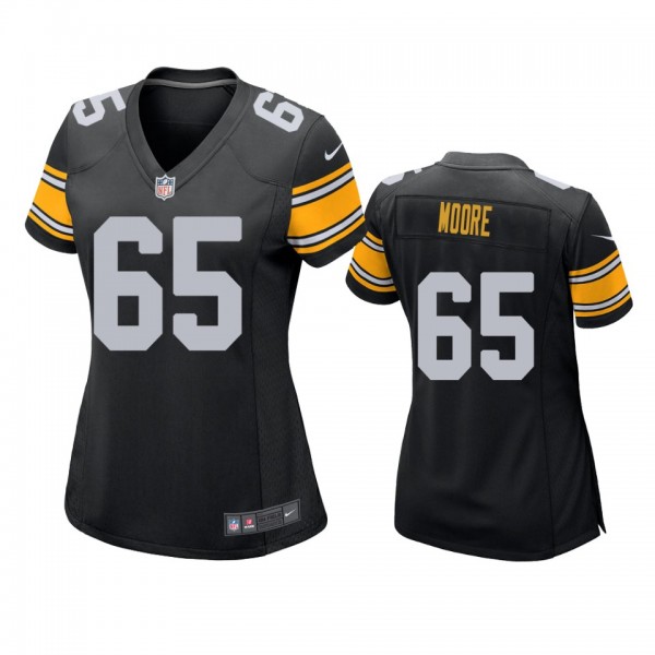 Women's Pittsburgh Steelers Dan Moore Black Game J...
