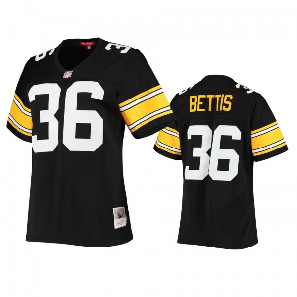 Women's Pittsburgh Steelers Jerome Bettis Black Le...