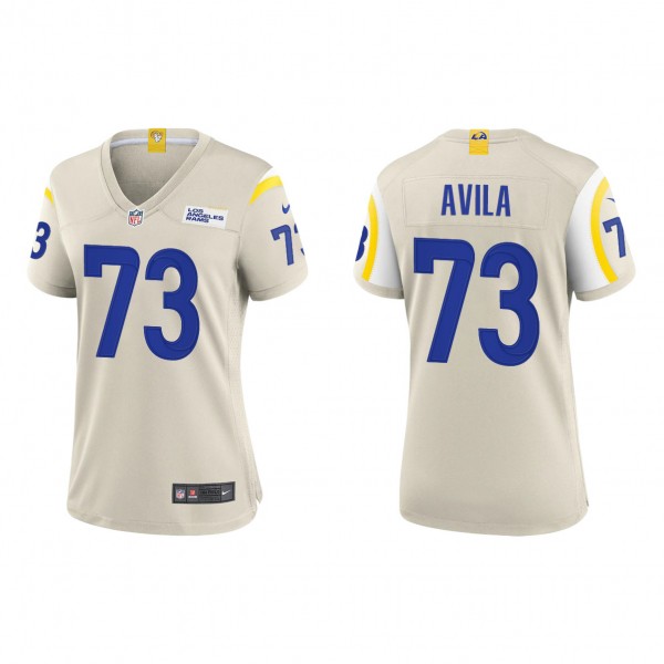 Women's Los Angeles Rams Steve Avila Bone 2023 NFL...