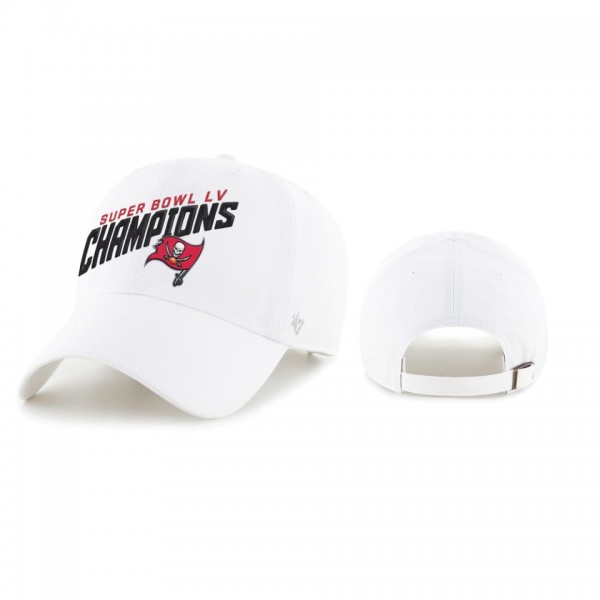 Women's Tampa Bay Buccaneers White Super Bowl LV Champions Clean Up Hat