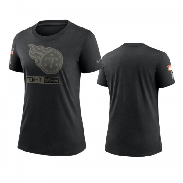 Women's Tennessee Titans Black 2020 Salute to Service Performance T-Shirt