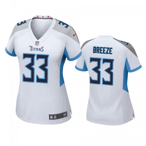 Women's Tennessee Titans Brady Breeze White Game J...
