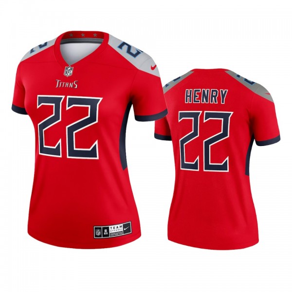 Women's Tennessee Titans Derrick Henry Red Inverte...