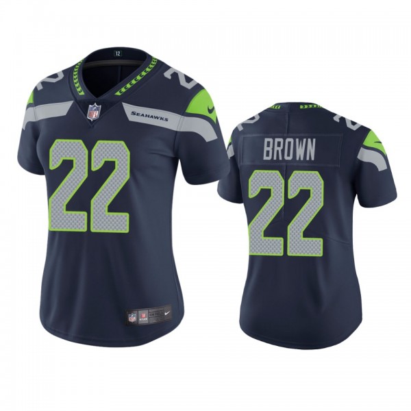 Seattle Seahawks Tre Brown Navy Vapor Limited Jers...