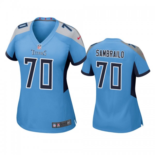 Women's Tennessee Titans Ty Sambrailo Light Blue Game Jersey