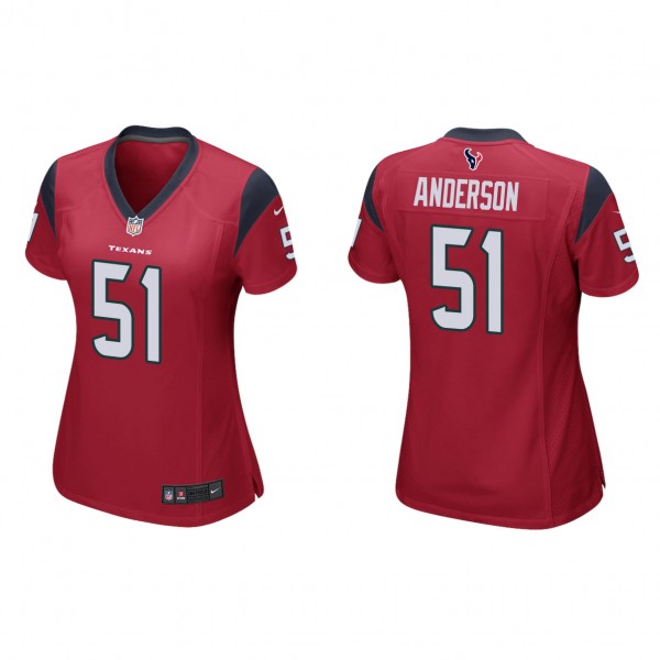 Women's Houston Texans Will Anderson Red 2023 NFL ...