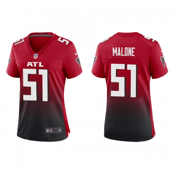 Women's Atlanta Falcons DeAngelo Malone Red Alternate Game Jersey