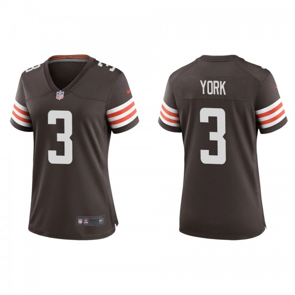 Women's Cleveland Browns Cade York Brown Game Jers...