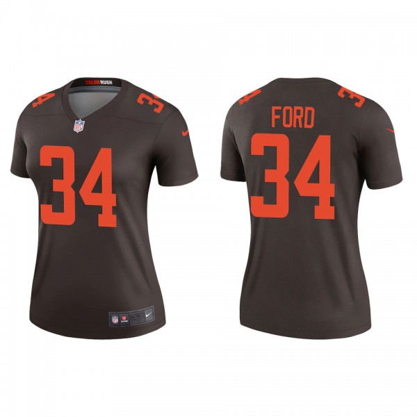 Women's Cleveland Browns Jerome Ford Brown Alterna...