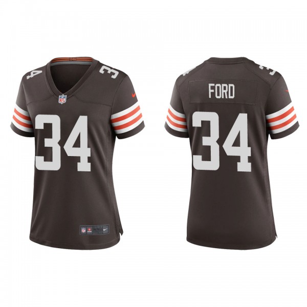 Women's Cleveland Browns Jerome Ford Brown Game Je...