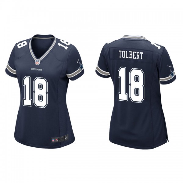 Women's Dallas Cowboys Jalen Tolbert Navy Game Jer...