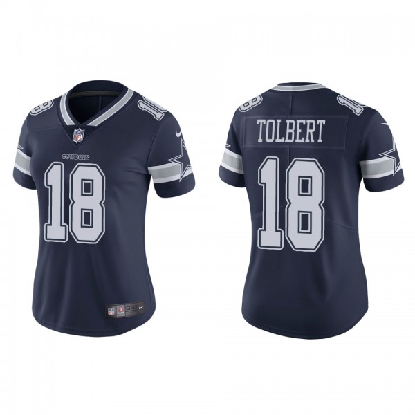 Women's Dallas Cowboys Jalen Tolbert Navy Vapor Limited Jersey