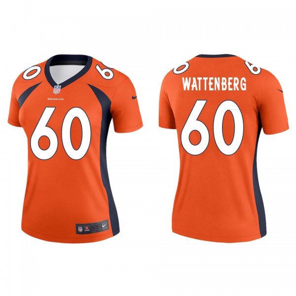 Women's Denver Broncos Luke Wattenberg Orange Lege...