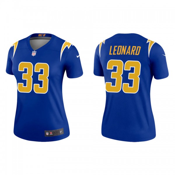 Women's Los Angeles Chargers Deane Leonard Royal A...