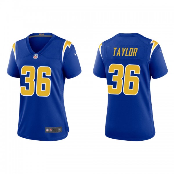 Women's Los Angeles Chargers Ja'Sir Taylor Royal A...