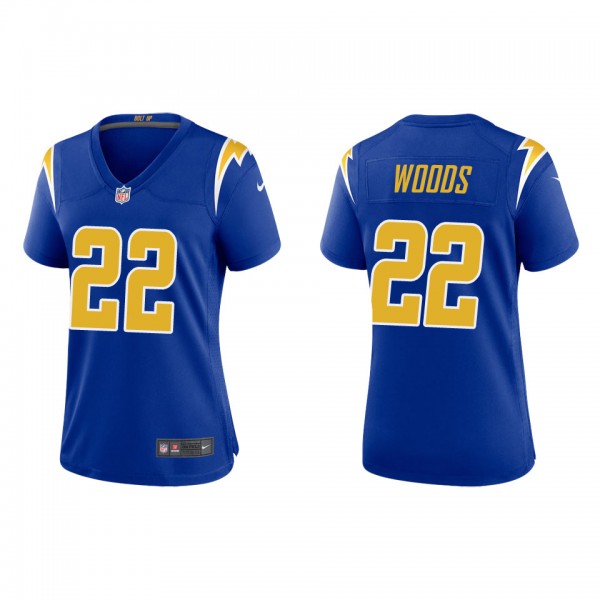 Women's Los Angeles Chargers JT Woods Royal Alternate Game Jersey