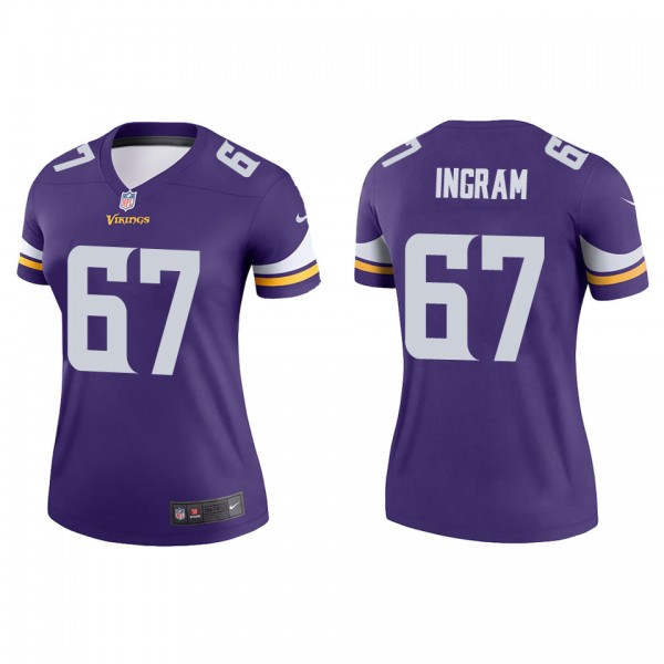 Women's Minnesota Vikings Ed Ingram Purple Legend Jersey