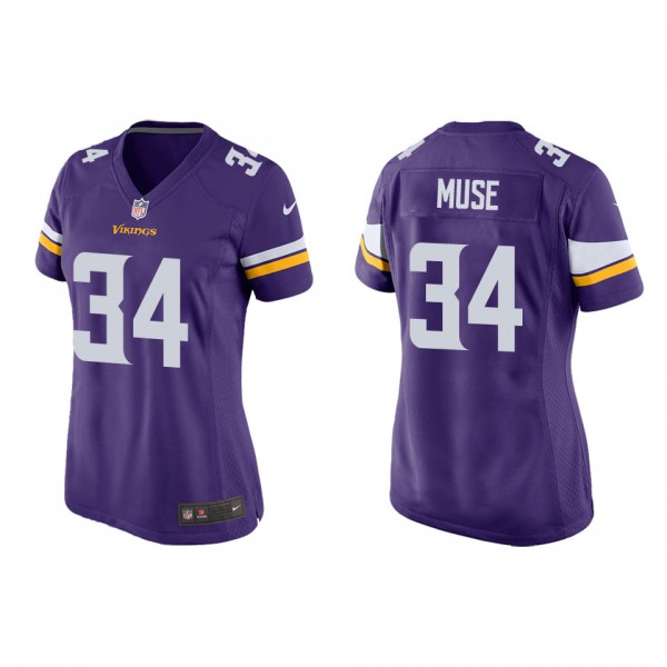 Women's Minnesota Vikings Nick Muse Purple Game Je...