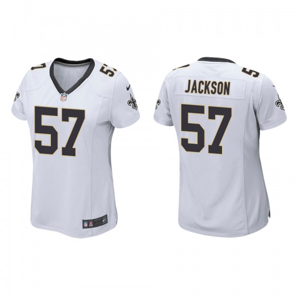 Women's New Orleans Saints Jordan Jackson White Ga...