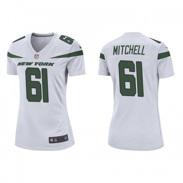 Women's New York Jets Max Mitchell White Game Jers...