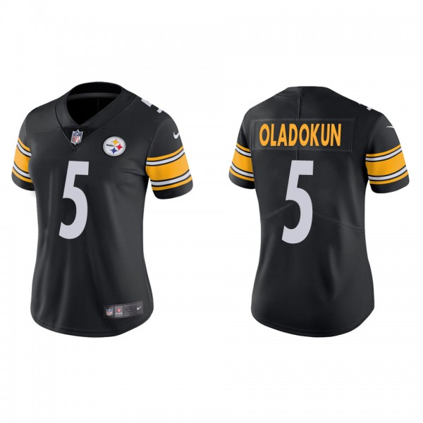 Women's Pittsburgh Steelers Chris Oladokun Black Vapor Limited Jersey
