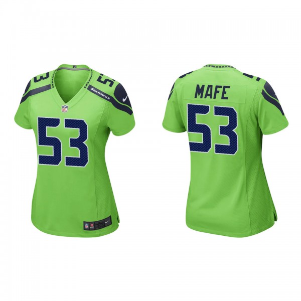 Women's Seattle Seahawks Boye Mafe Neon Green Game...