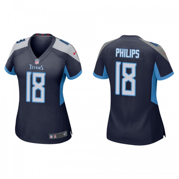 Women's Tennessee Titans Kyle Philips Navy Game Je...